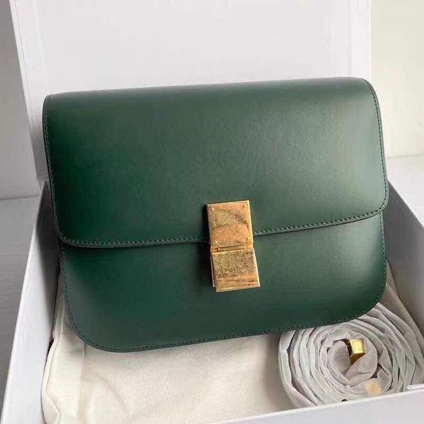 

leather cowhide beancurd small square bag one shoulder messenger bag