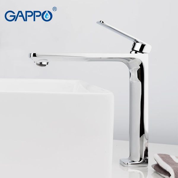 

bathroom sink faucets gappo basin water taps tall faucet mixers deck mounted brass wire drawing tap