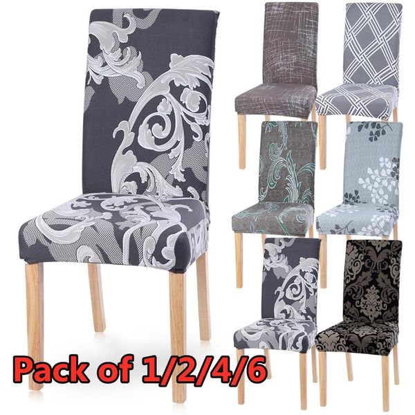 

chair covers 1/2/4/6pcs cover printed seat universal protector slipcovers el banquet home wedding decoration
