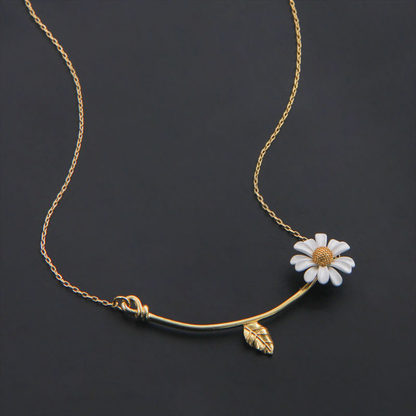 

chains ins selling white daisy necklace temperament mori bee flower bracelet ring wholesale, Silver