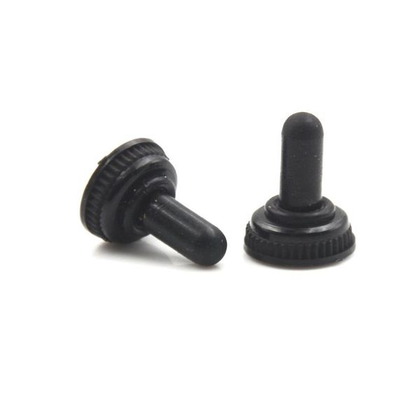 

smart home control 10pcs 6mm toggle switch rubber cover waterproof caps black