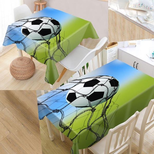 

table cloth custom soccer ball oxford print rectangular waterproof oilproof cover wedding tablecloth