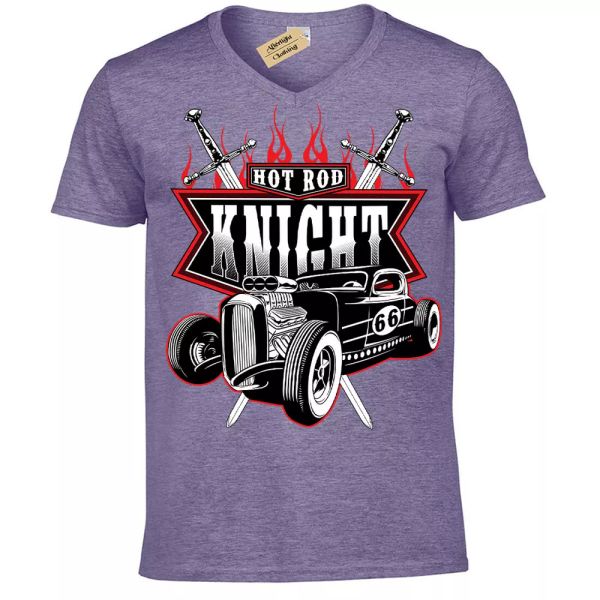 

Caliente Rot Caballero Camiseta ClÃ¡sico Muscle Car Eua Hombre Cuello en V, White;black