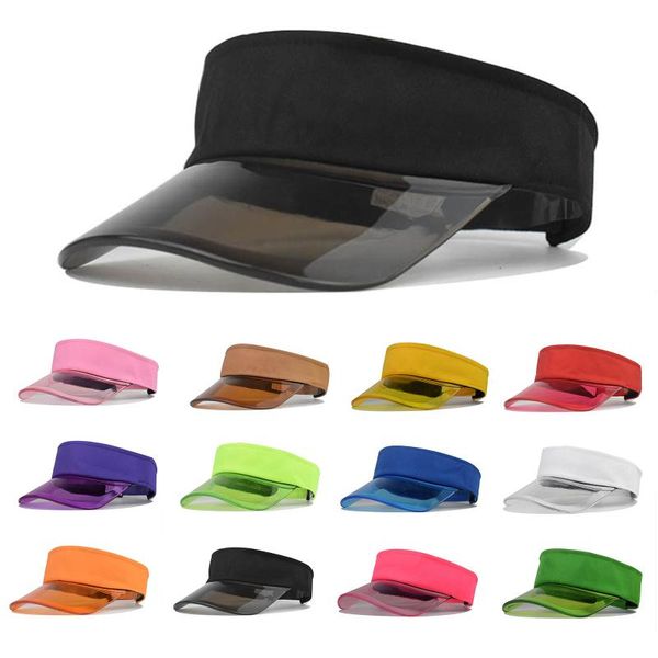 

wide brim hats transparent femme beach uv protection cap visor caps sunscreen sun for women men casquette, Blue;gray