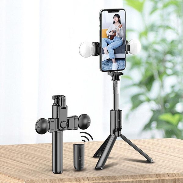 

selfie monopods bluetooth stick tripod stand handheld remote control monopod with led fill light portable mini mobile phone