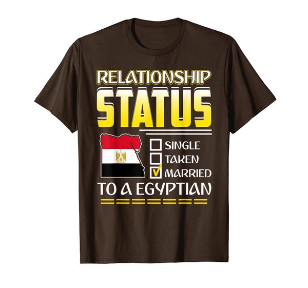 

relationship status single taken married egyptian tee, White;black