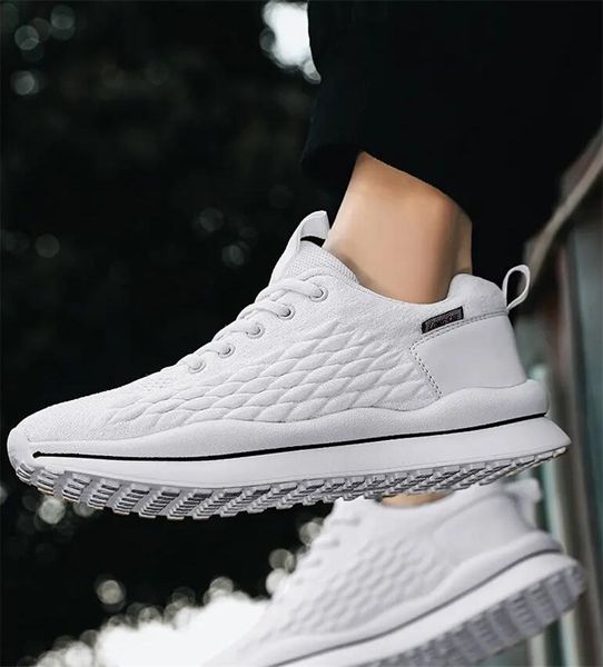 

summer knitting sports running shoes casual trend and comfortable design white black green light cushioning outdoor selection