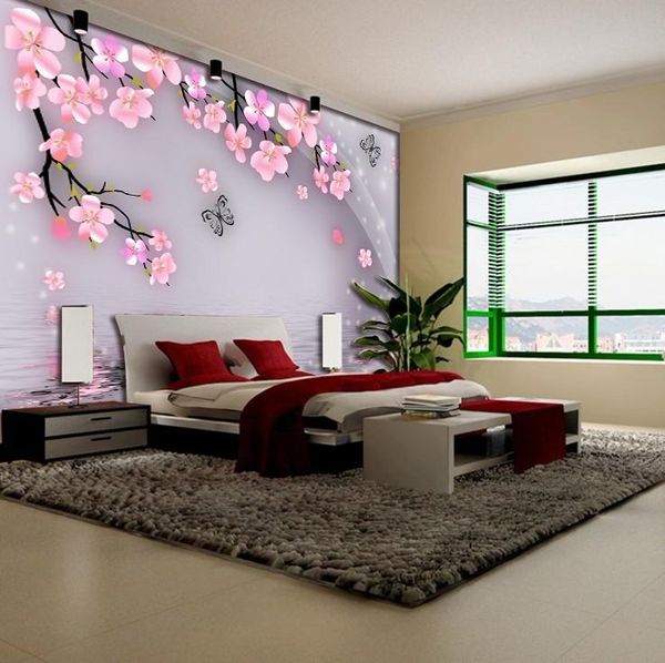 

wallpapers 3d customize any size papel de parede po murals roll for walls circle flower wall paper