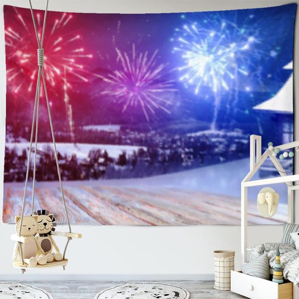 

tapestries beautiful christmas fireworks tapestry mandala home wall hanging hippie bohemian decoration holiday gifts