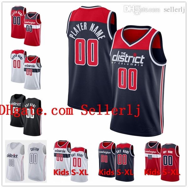 

09Custom Mens Washington\rWizards\rJersey Rui 8 Hachimura 4 Westbrook Bradley 3 Beal Otto 22 Porter Customized Basketball Jerseys, Color5