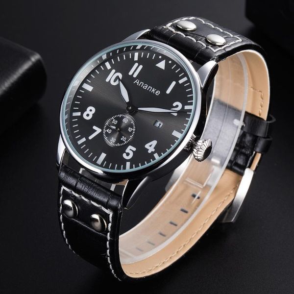 

wristwatches men's watch business casual leatherl belt quartz non-mechanical mens gifts fashion simple 2021 watches, Slivery;brown