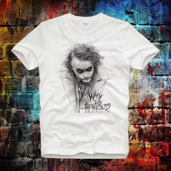 

joker sketch gotham why so serious tee ladies t shirt b75, White;black