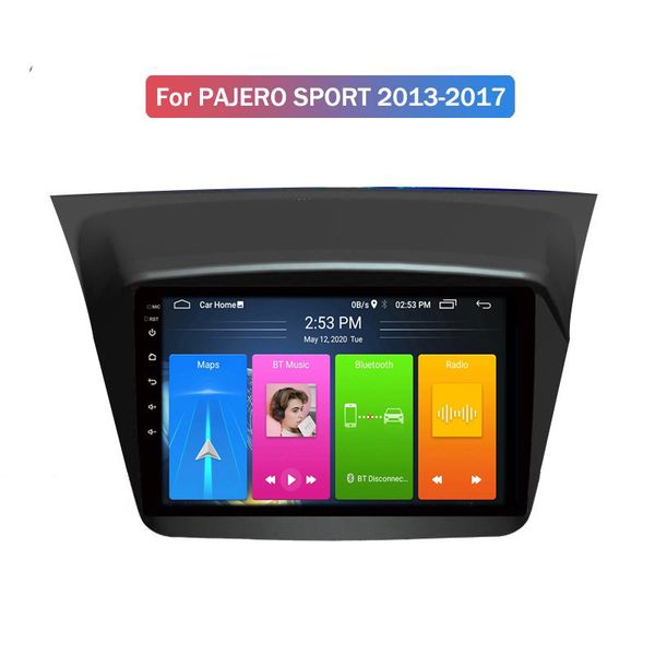 Lettore dvd per auto con schermo da 10 pollici per MITSUBISHI PAJERO SPORT 2013-2017 GPS carplay