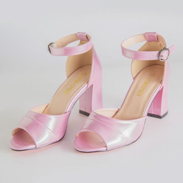 

buckle strap fashion women's sandals temperament fish mouth high heels, Black