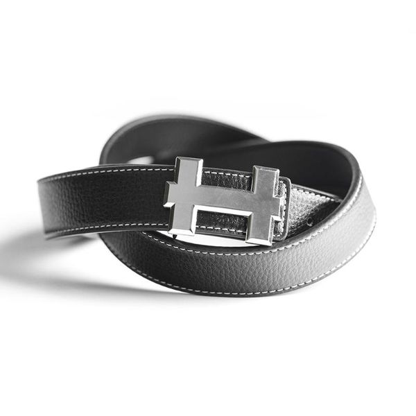 

belts 2021 luxury designer brand h belt pin buckle men women genuine real leather dress strap for jeans waistband, Black;brown