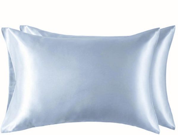 

pillow case pure emulation silk satin pillowcase comfortable cover for bed throw single covers cases
