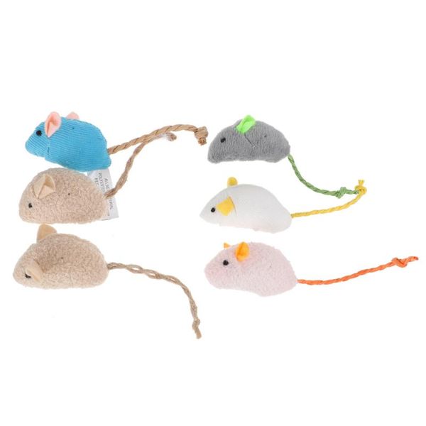 

6pcs false cat pet toys teaser kitten catnip plush playing