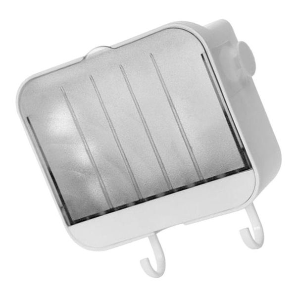 

1pc Nail-free Soap Box Drainage Bathroom Wall-mount Holder (White) Dishes