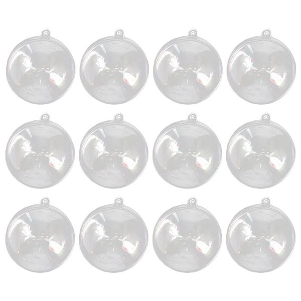 

party decoration 12pcs 6cm transparent fill-able hollow sphere xmas hanging ornament wedding decor