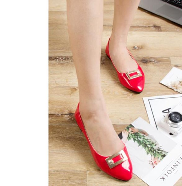 

women's shoes spring and autumn fashion flat bottom pointed end @4045, Black