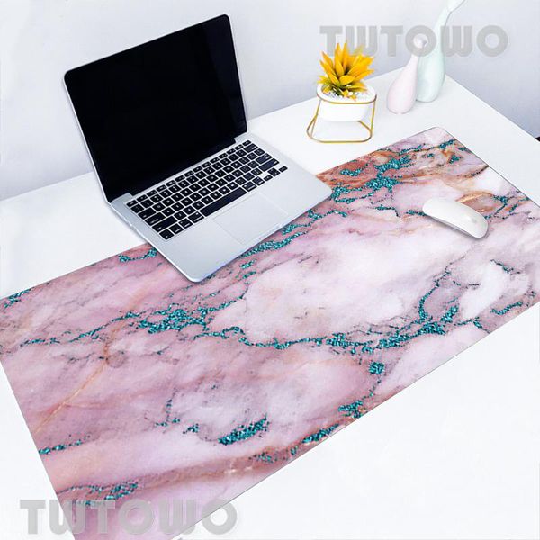 

mouse pads & wrist rests rose gold marble pad desk mat deskkeyboard natural rubber gamer hd custom carpet home