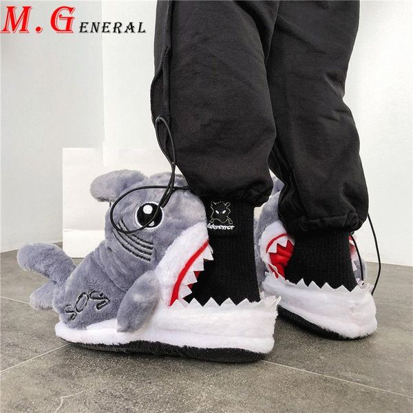 

winter home slippers for women warm plush with fur fluffy women's slipper fashion indoor slip-on woman cotton shoes d11, Black