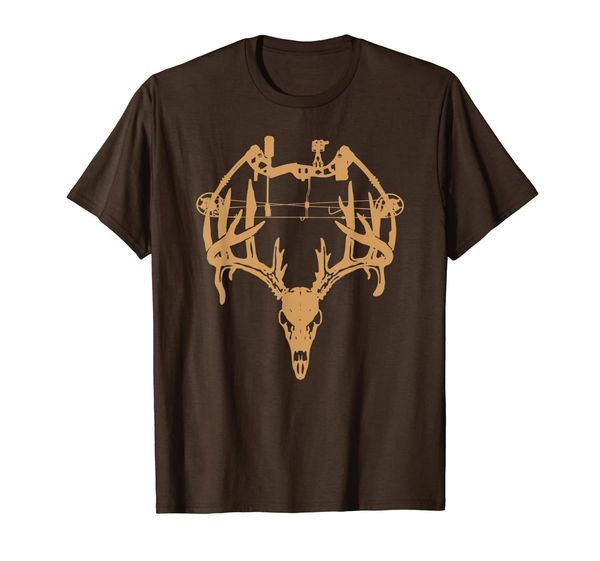 

bow hunting elk deer hunter gift t-shirt, White;black