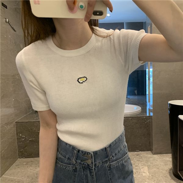

chrysanthemum short sleeve 1268, White