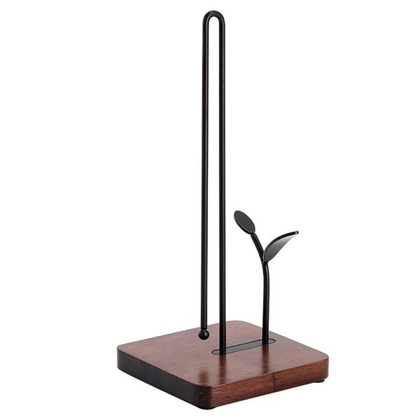 

hooks & rails roll holder home paper towel rack farmhouse load bearing weighted base no drilling punch kitchen counterportable