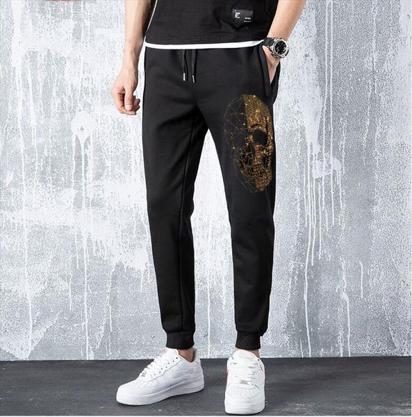 

drill autumn casual breathable cotton women pants trousers male sweatpants, Black