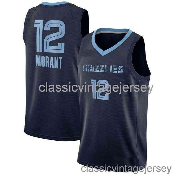 

ja morant #12 75th anniversary swingman jersey stitched mens women youth xs-6xl basketball jerseys, Black