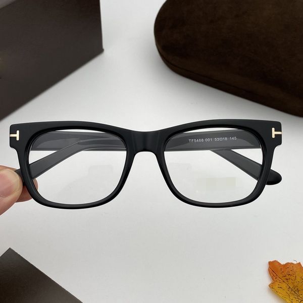 

luxury designer glasses tf5468 square acetate frames with original can be customized into precription eyewear myopia hyperopic progressive g, White;black