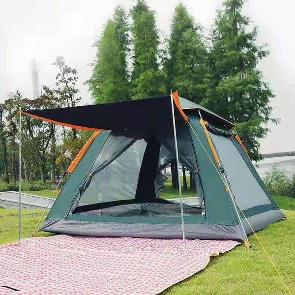 

3-4 person windproof tent camping automatic family picnic traveling outdoor rainproof tarp shelter travel tents and shelters