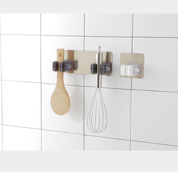 

hooks & rails mop rack multi-purpose wall mounted organizer holder rackbrush broom hanger hook kitchen bathroom strong