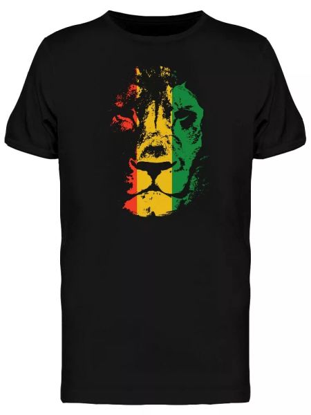 

rasta animal lion men's tee -image by shutterstock, White;black