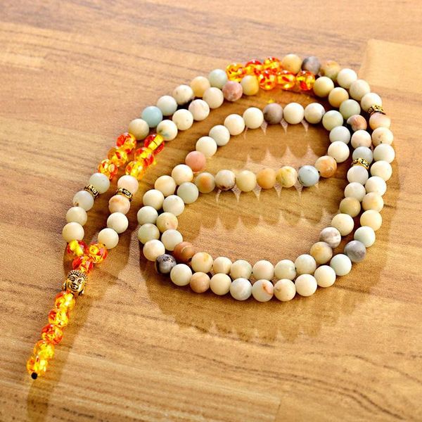 

pendant necklaces oiquei necklace men natural dull polish matte amazon stone buddha homme fashion mala jewelry 2021, Silver