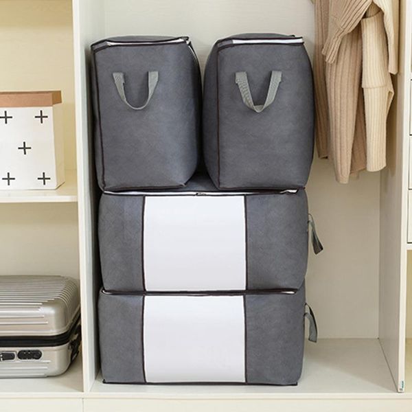 

clothing & wardrobe storage bag with large clear window can store seasonal folding clothes thick