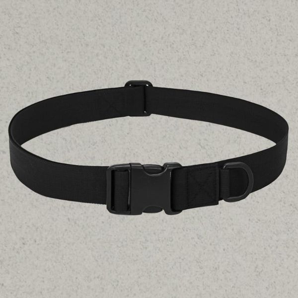 

waist support belt utility web nylon heavy duty durable with hook loop fastener and quick release buckle for men w, Black;gray