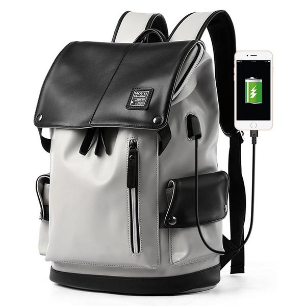 

backpack multifunction women fashion male travel mochilas school mens leather business bag large laptop