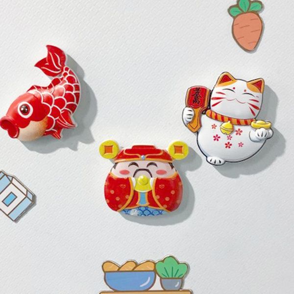 

fridge magnets cute magnetic stickers home decorations china travel souvenirs lucky cat magnet chinese year decor kawaii