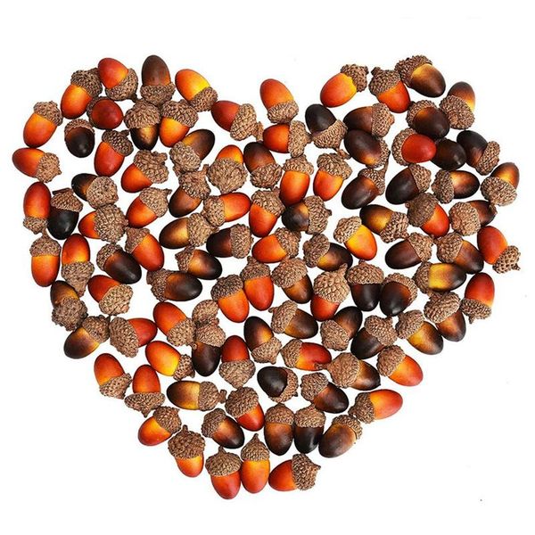

party decoration 50pcs artificial simulation small acorn plant ornament fake fruit autumn for home kitchen glass bowl girlfriend love