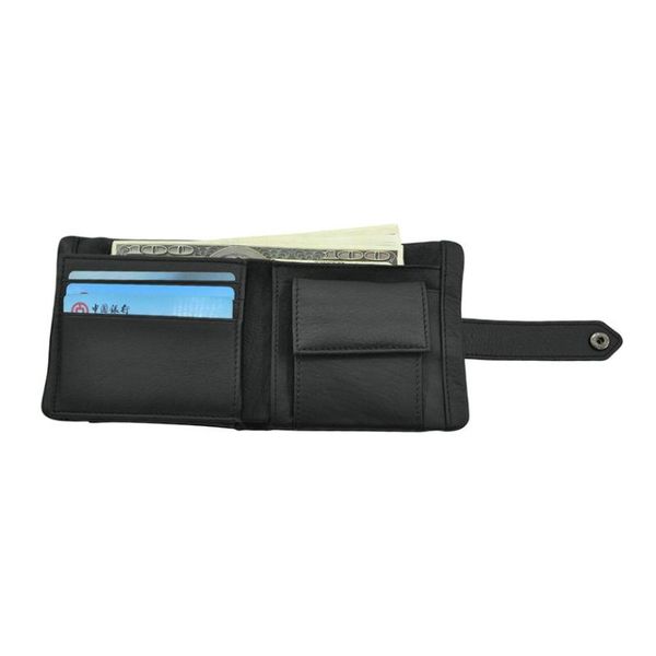 

wallets european cowhide men wallet with coin pocket genuine leather short horizontal for man male purse buckle, Red;black