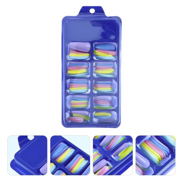 

false nails 300 pcs ballerina press on art artificial nail tips, Red;gold