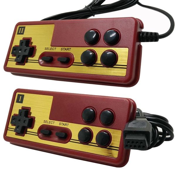 

game controllers & joysticks 1pcs 9 pin backup controller for console games 8bit tv player fc red and white machine handle