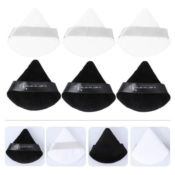 

sponges, applicators & cotton 6pcs makeup powder puff sponge triangle dry sector high density crystal tool for (