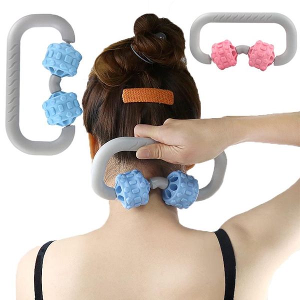 

resistance bands double-wheeled roller manual muscle relaxer yoga bodybuilding massage fashion sport pp material equipment