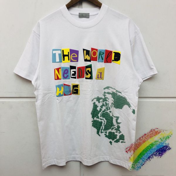 

men's t-shirts foam prin he world needs a hug male shir bes qualiy hip hop op, White;black