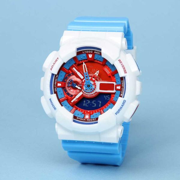 

wristwatches sell sports quartz men's ga110 wristwatch, digital 100 led world time full function watch, Slivery;brown