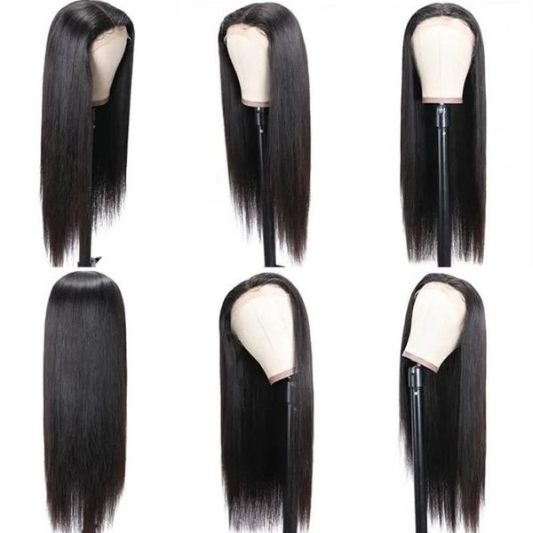 

haiyi 13x4 hd lace frontal wigs silky bone straight human hair wigs for black women, Golden;white