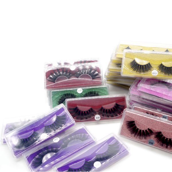 

yiowio lash supplies 3d makeup natural mink eyelashes false faux cils reusable fake fluffy lashes vendor maquiagem silk custom logo label bo